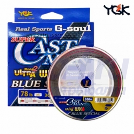Шнур YGK Super Castman Ultra2 Blue Special WX8  #5 (300м)