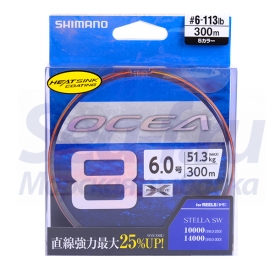 Плетеный шнур Shimano Ocea 8 X-Filament #6 300м