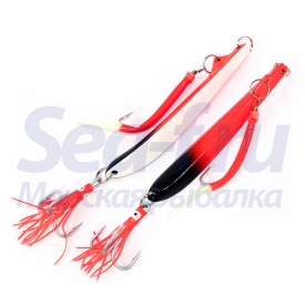 Пилькер Bottom Strike BiColor Pilk 500гр (Fl.Red-Black/Glow)