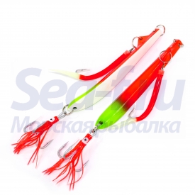 Пилькер Bottom Strike BiColor Pilk 700гр (Fl.Red-Fl.Chart/Glow)
